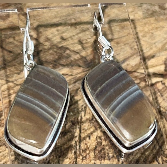 Translucent Fluorite Earrings 1 1/2” - Picture 3 of 11